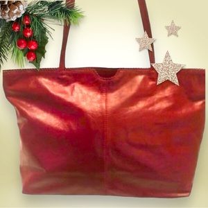 EUC Latico (Vintage) Oxblood red leather real full-grain Nora shoulder/tote bag